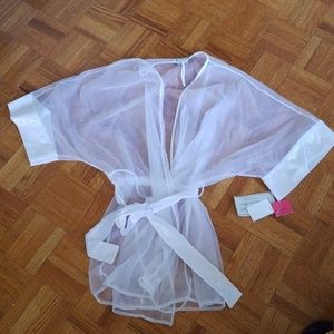 Sheer White Wrap/Robe NWT